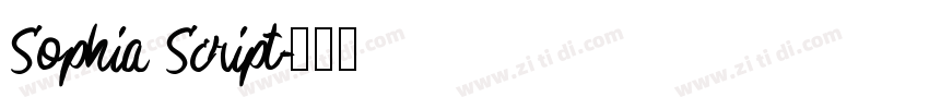 Sophia Script字体转换